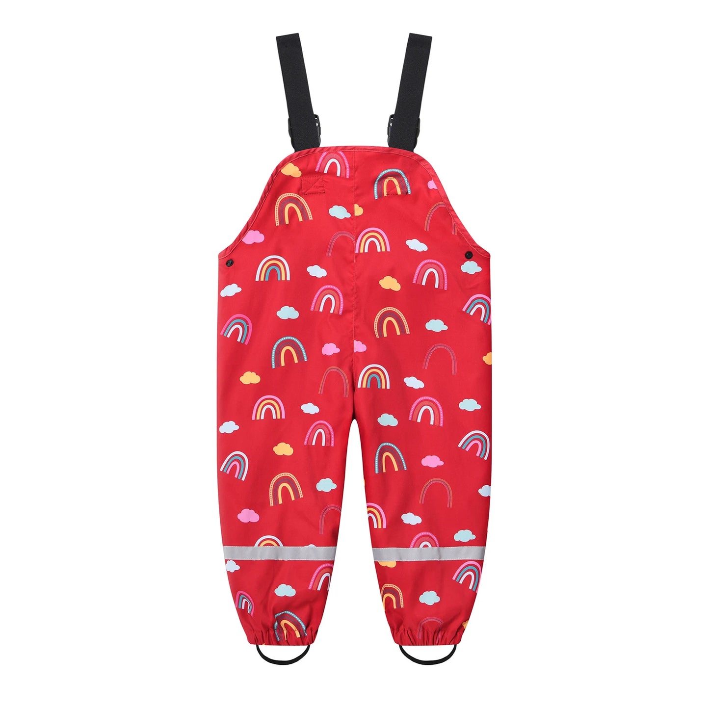 Toddler Rain Adjustable Printed Waterproof Trousers Overalls (Age 18M-6YRS)