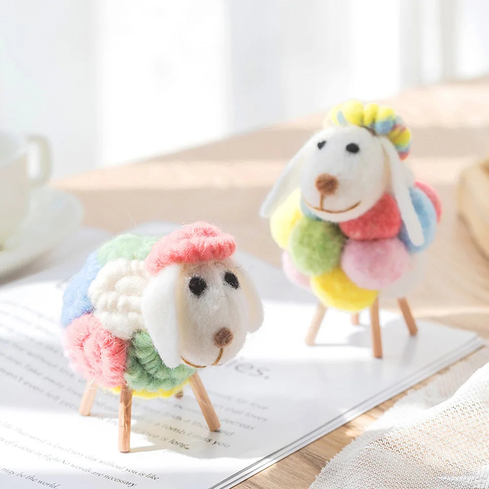 Plush Mini Felt Sheep Stuffed Toy 11-16cm