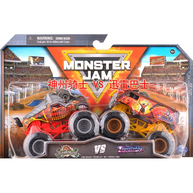 Monster Mutt Monster Jam Grave Digger 1:64 Scale Die Cast Alloy Truck Toys Monster Jam Grave Digger Monster Truck Boys Off-Road Khaki