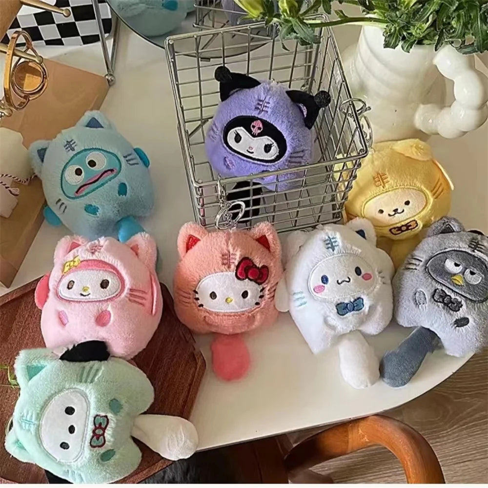 Plush Sanrio Kuromi Stuffed Keychain Toy - 14cm