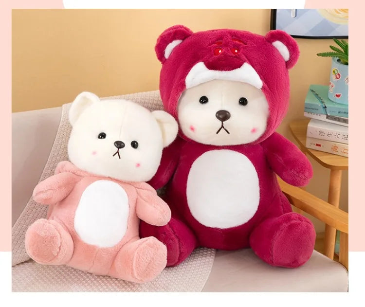 Transforming Animal Costume Teddy Bear Plush | Panda, Red Hood, Blue & Pink Creatures - 50cm