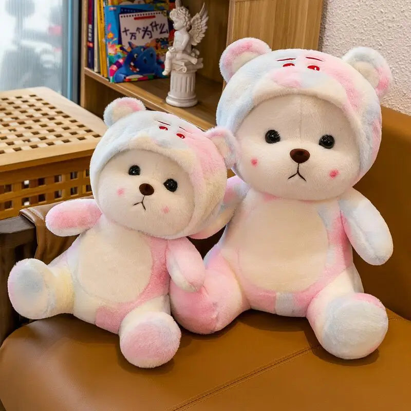 Transforming Animal Costume Teddy Bear Plush | Panda, Red Hood, Blue & Pink Creatures - 50cm Color Bear