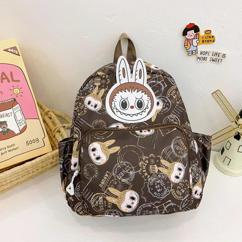 Labubu Backpack - Lightweight, Preppy Style Cartoon Schoolbag - Durable, Water-Resistant Labubu-C