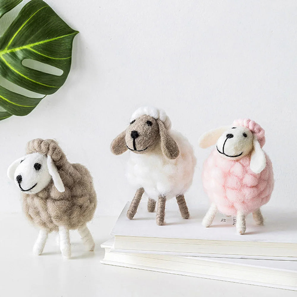 Plush Mini Felt Sheep Stuffed Toy 11-16cm