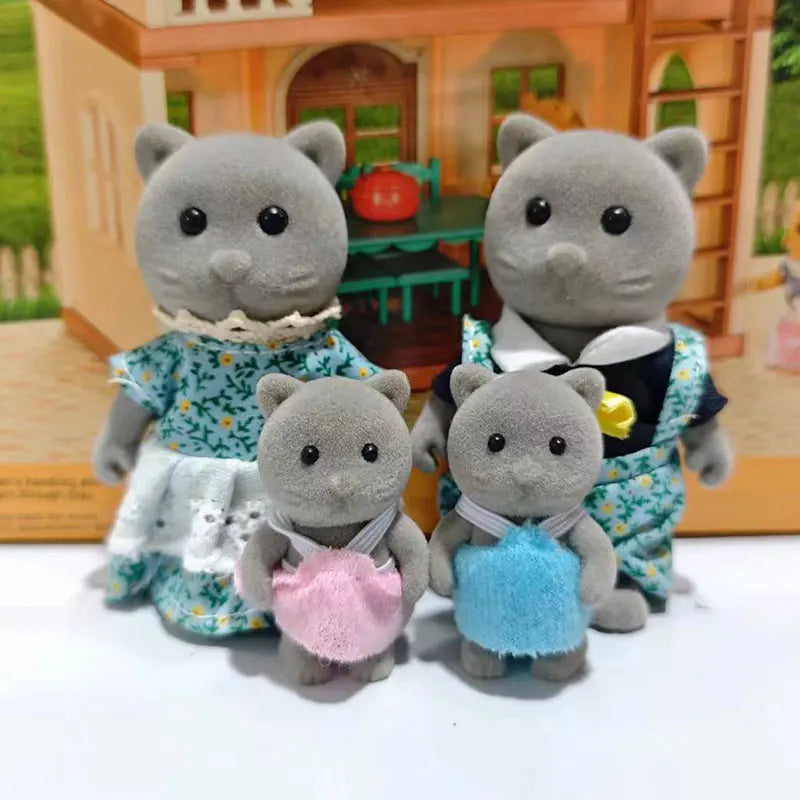 Bunny Families Forest Animal 1:12 Scale Dollhouse Miniatures