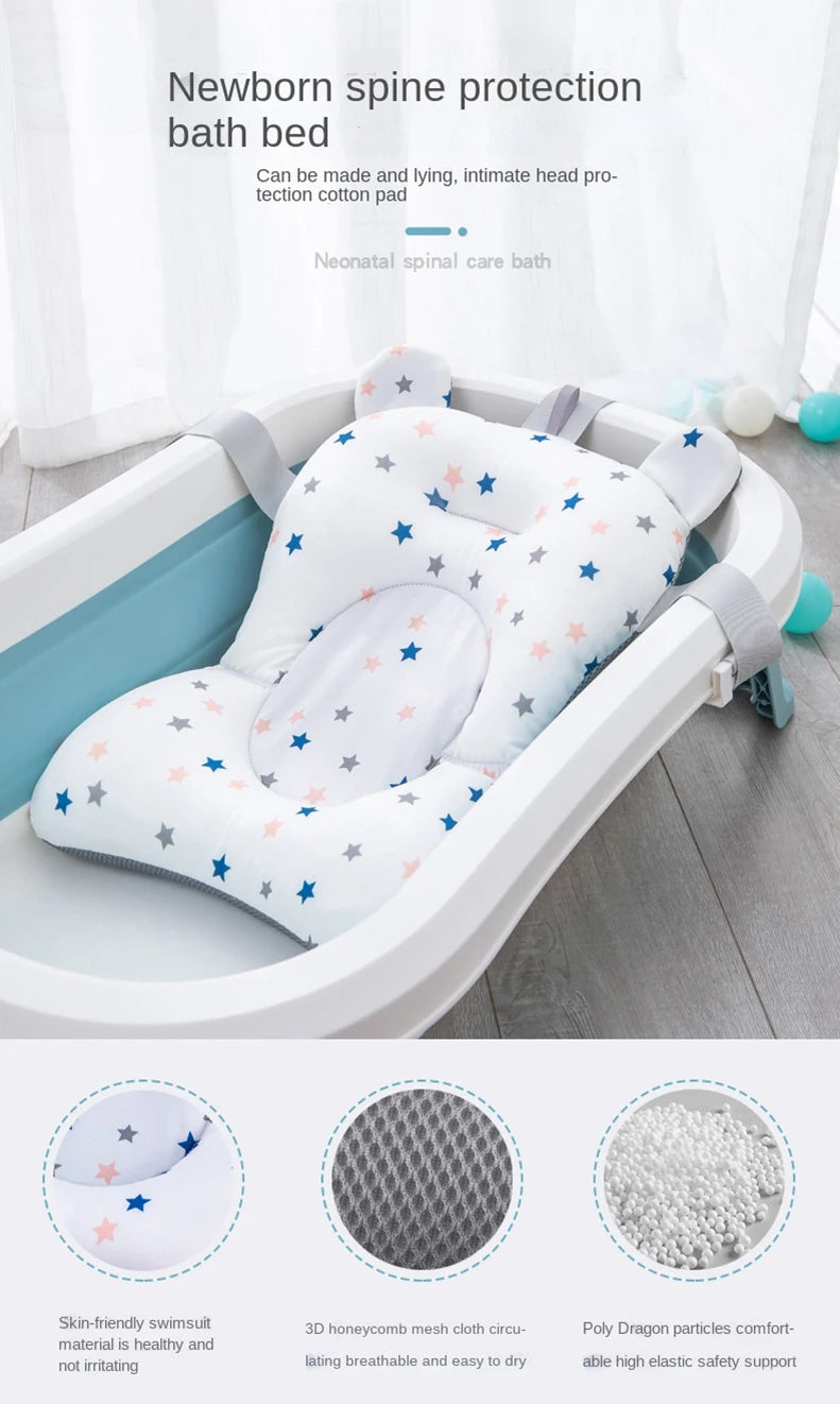 Portable Baby Bath Pad Adjustable Support Seat
