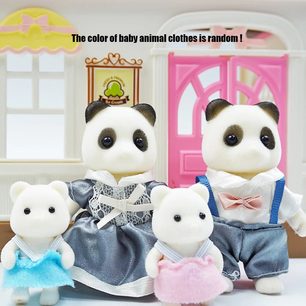 Bunny Familyes Forest Animal 1:12 Scale Dollhouse Miniatures