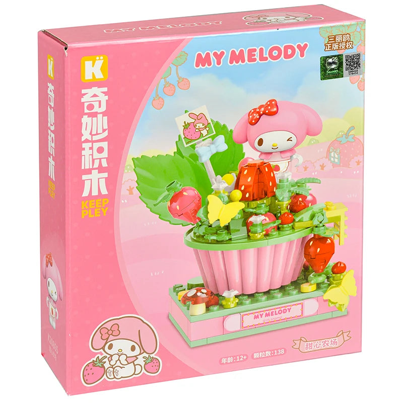 Sanrio Strawberry Town DIY Building Block Set – Hello Kitty, Kuromi & My Melody Multi My Melody