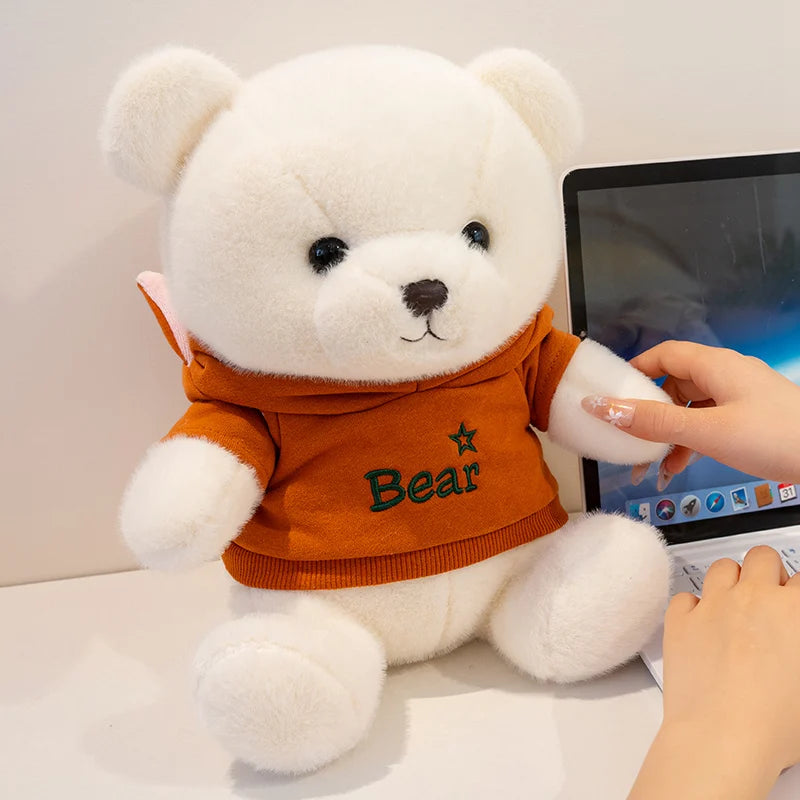 Plush Hoodie Teddy Bear Stuffed Toy 23-45cm