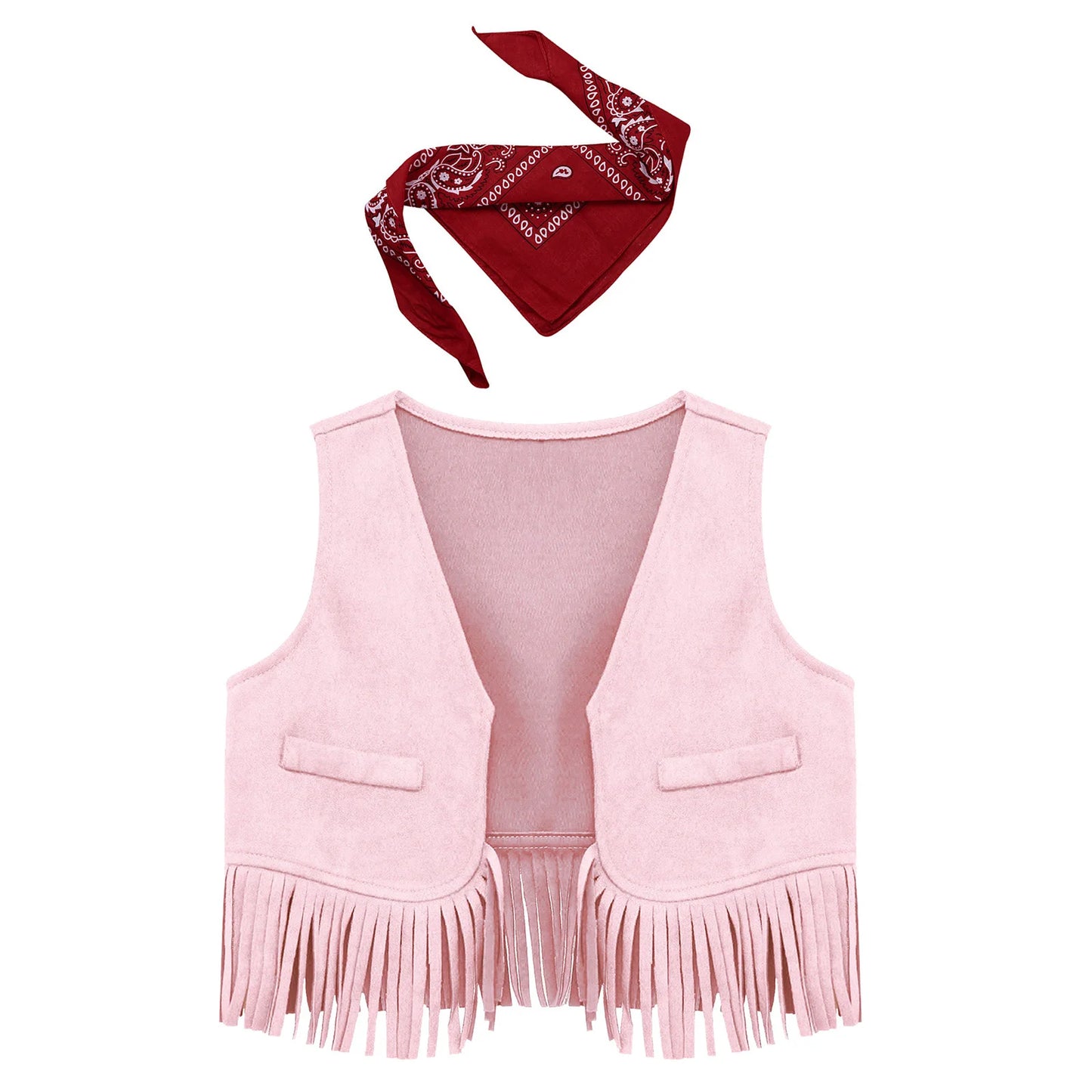 Baby Girls/Boys Western Cowboy Costume Suede Tassels Vest (Age Newborn-5 YRS)