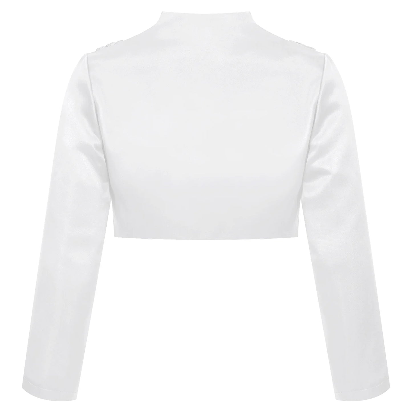 Kids Girls Long Sleeve Satin Shrug Jacket (Age 4-14 YRS)
