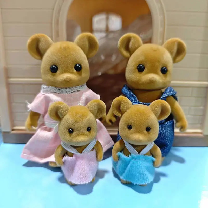 Bunny Families Forest Animal 1:12 Scale Dollhouse Miniatures