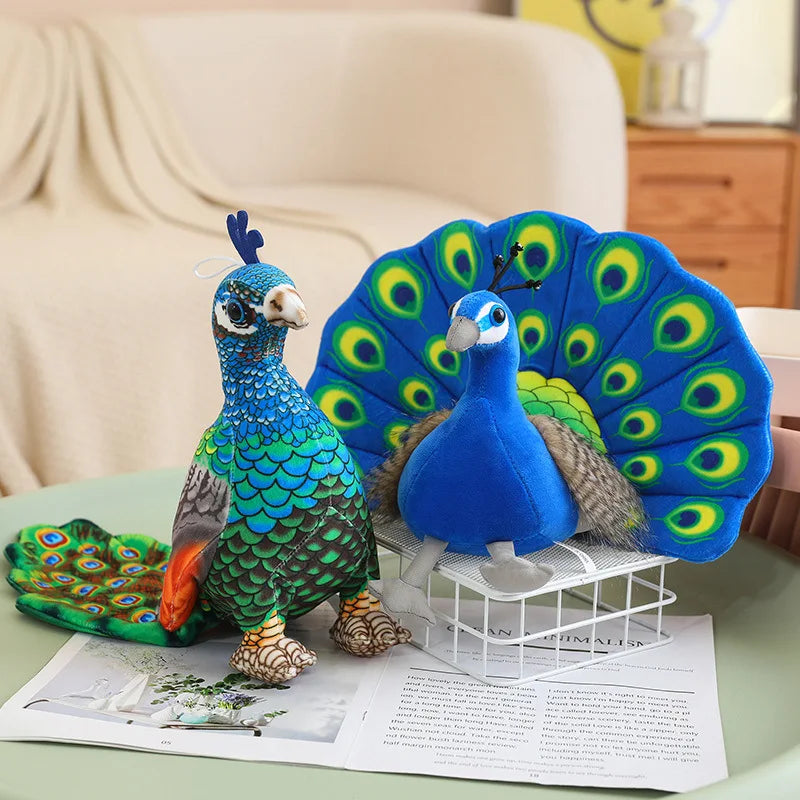 Plush Peacock Stuffed Toy - 25cm