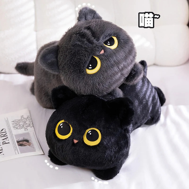 Plush Black Cat Pillow Stuffed Toy 50-90cm