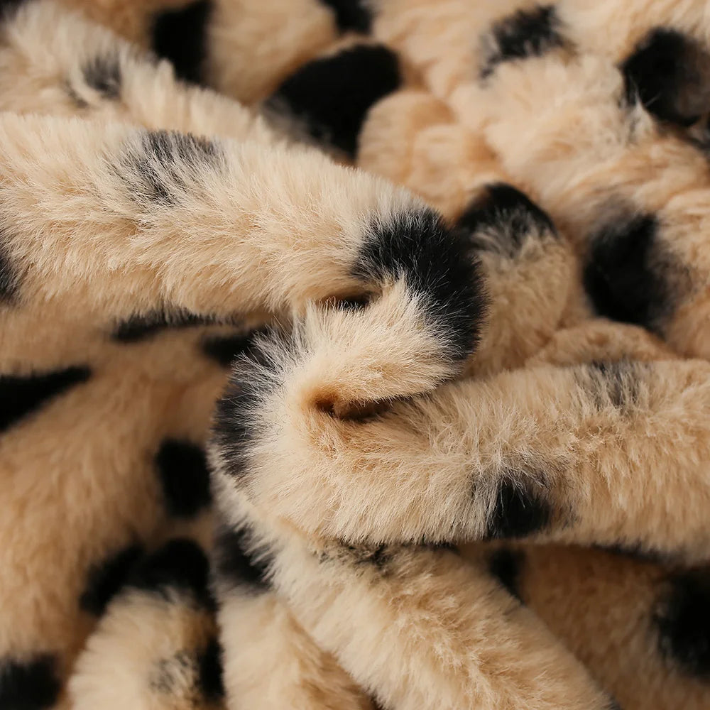 Baby/Toddlers Leopard Print Wool Hooded Jacket (9M-3YRS)