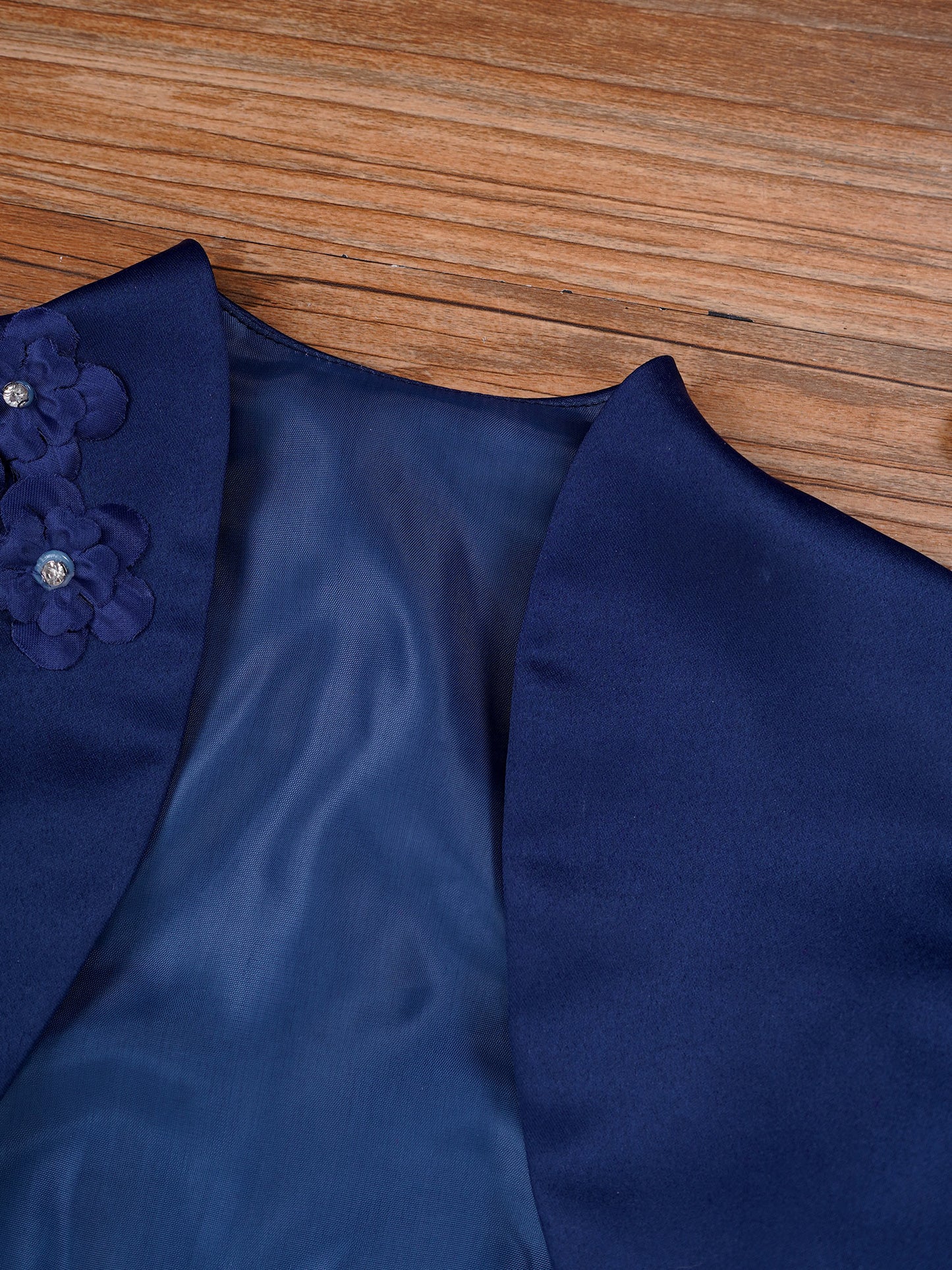 Kids Girls Long Sleeve Satin Shrug Jacket (Age 4-14 YRS)