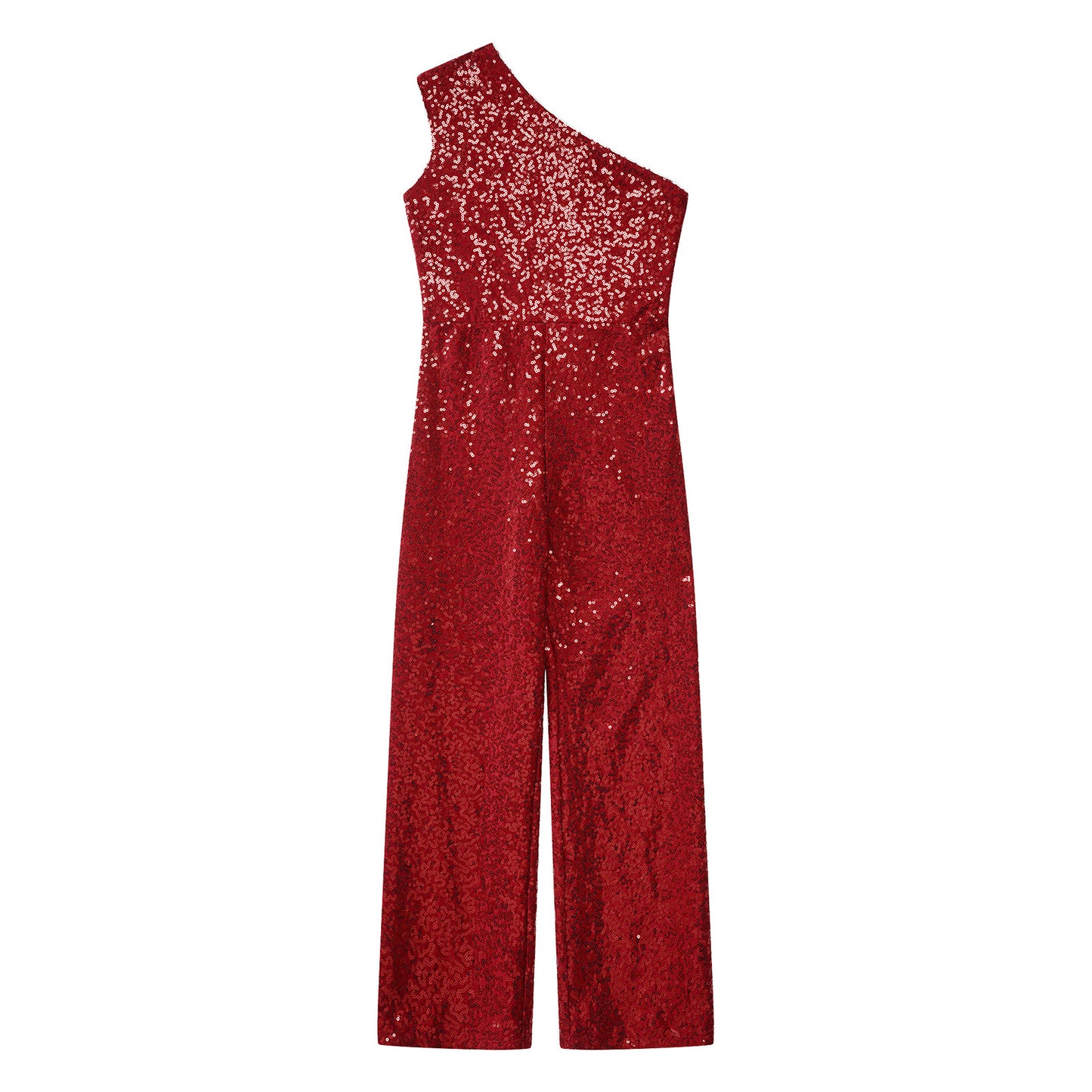 Girls Sequin One Shoulder Jumpsuit (Age 6-16YRS)