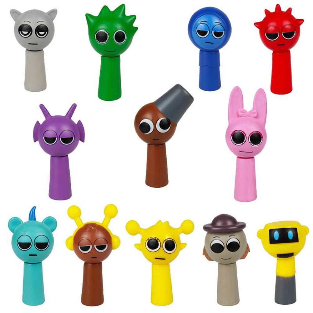 Plush Sprunki Incredibox Stuffed Toy Head Rotating