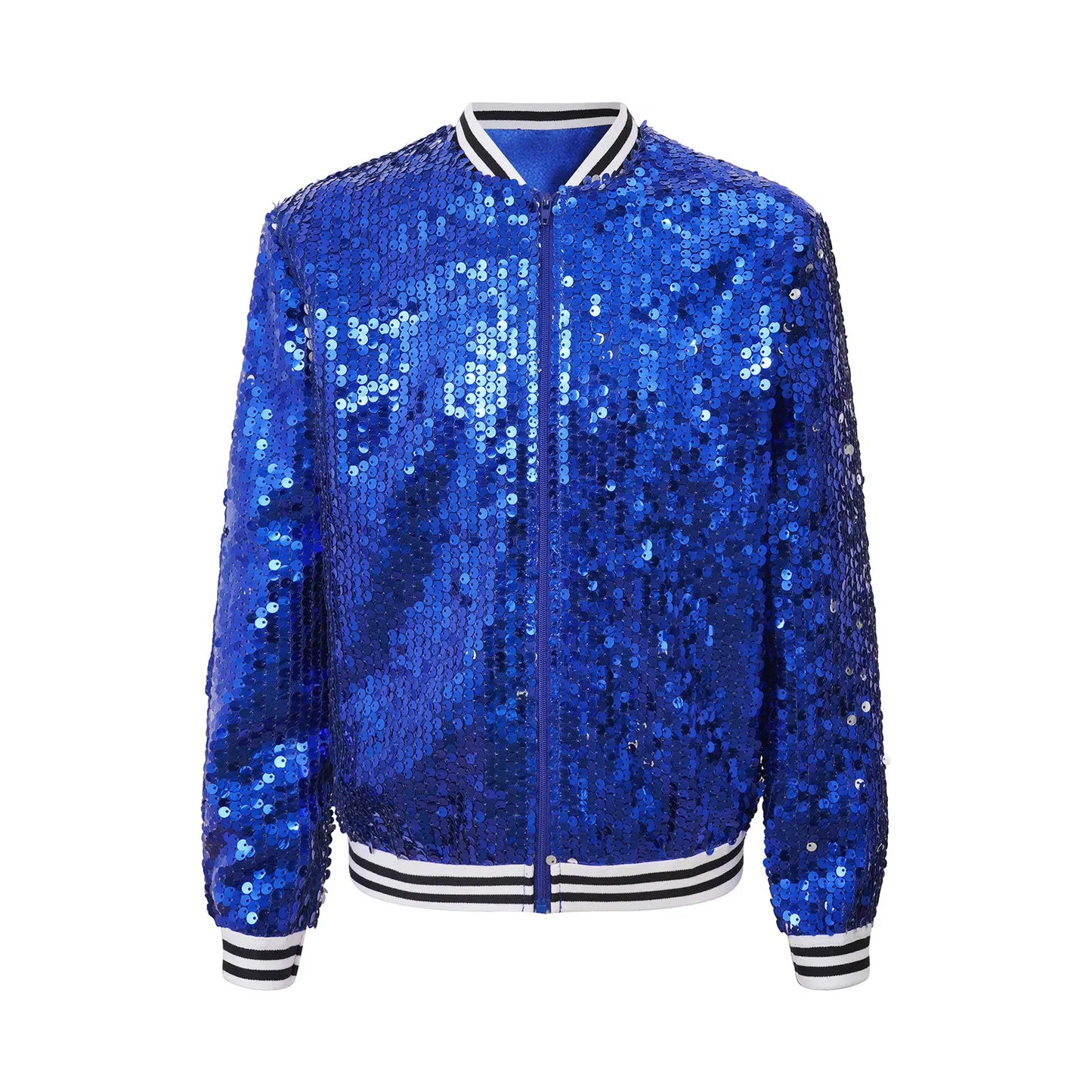 Girls Sequins Baseball Bomber Jackets (Age 6-16 YRS) Royal Blue
