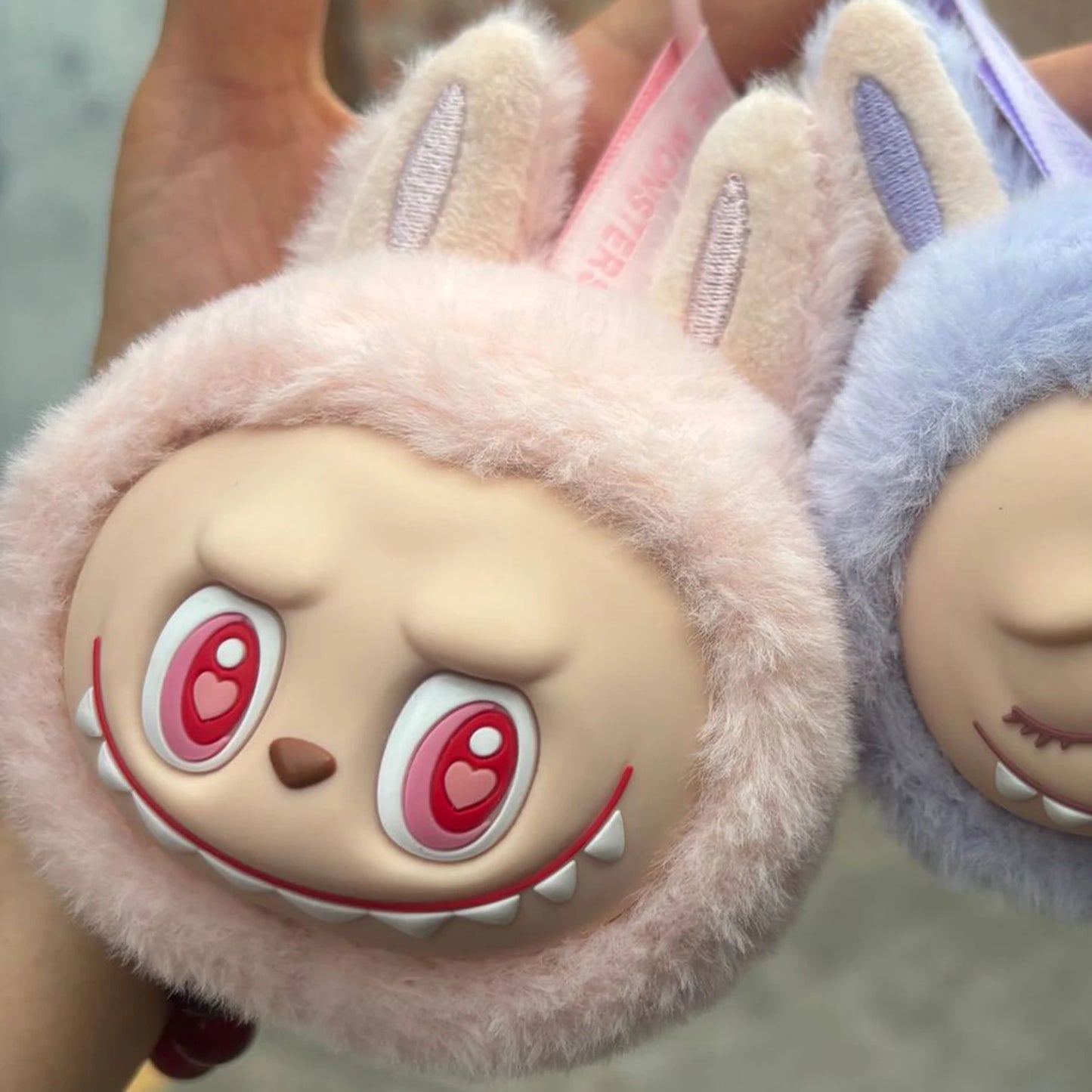 Labubu Second-Generation Keychain Pendant Doll Pink