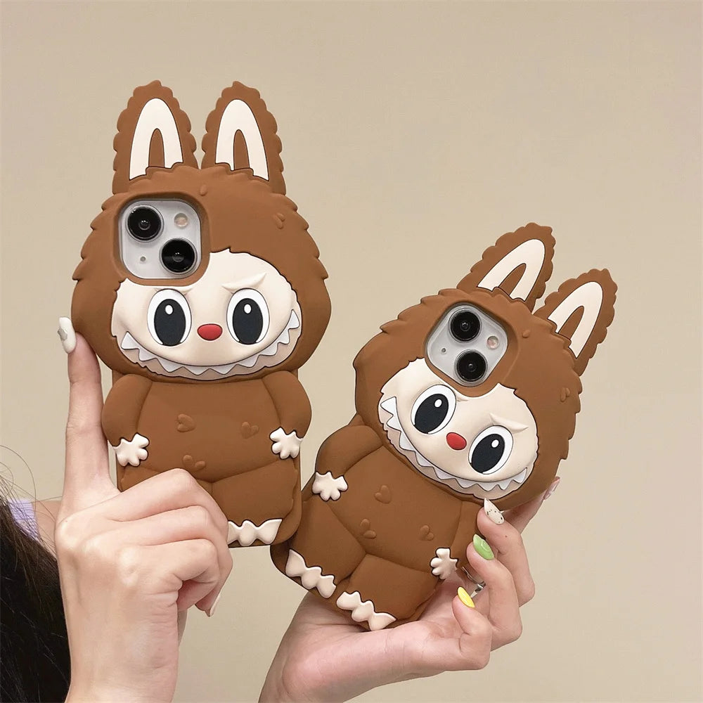 Labubu Soft Silicone Phone Cases For iPhone 16 15 Pro Max 12 13 14 Plus
