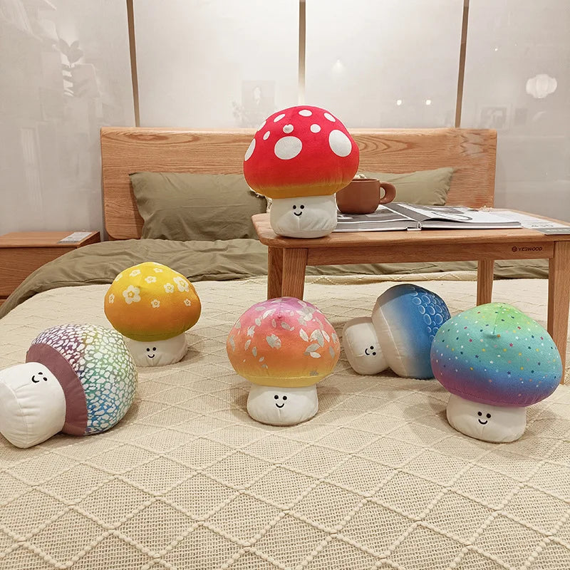 Plush Shiitake Mushrooms Stuffed Toy - 18x20cm