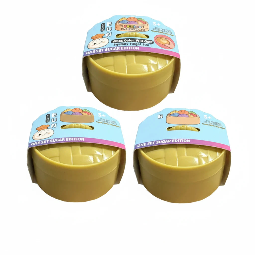 Ultra Rare Gold Glitter Dumpling Squishy – Slow‑Rise Sensory Stress Toy Random 3pcs