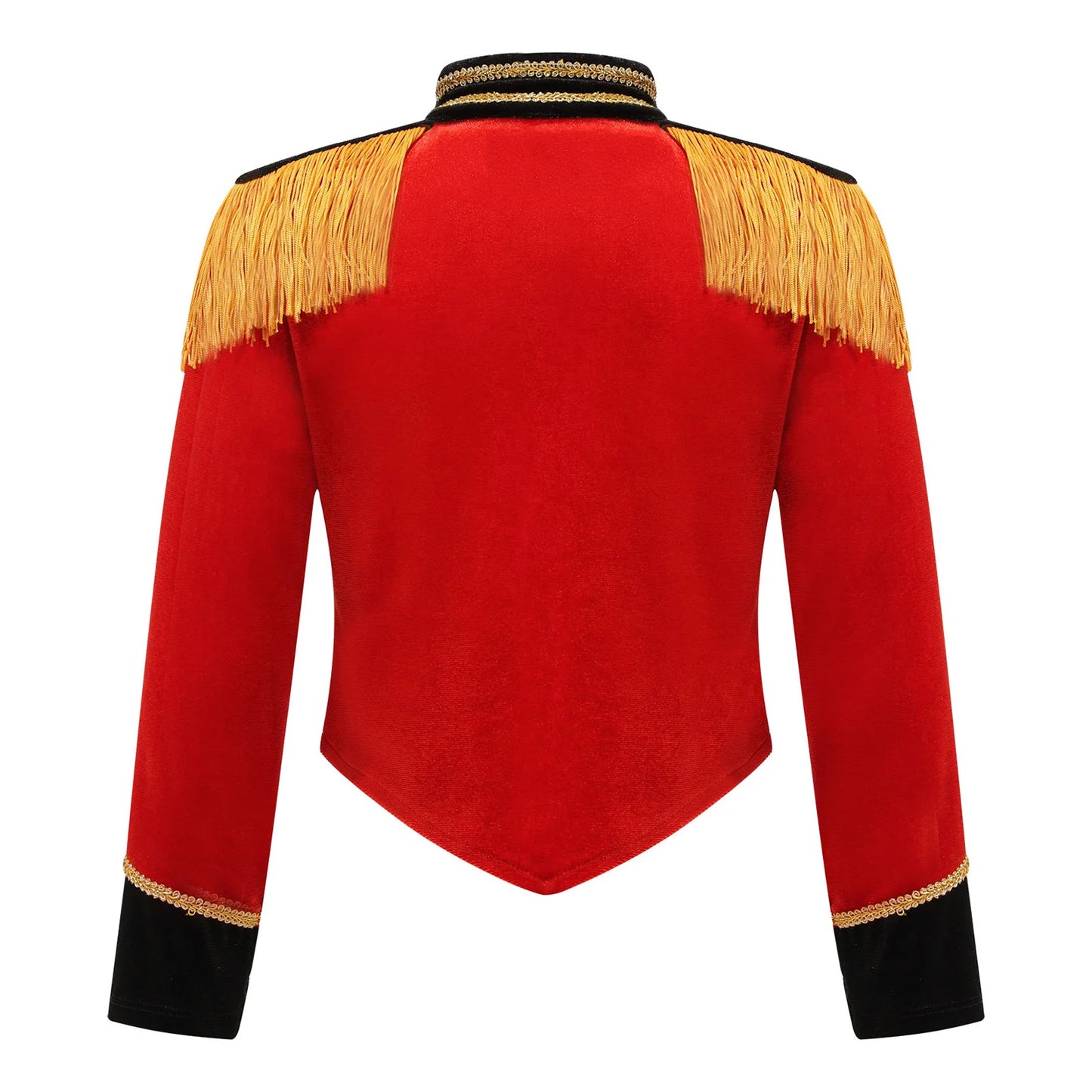 Kids Circus Ringmaster Costume Long Sleeve Fringe Tassel Jacket (Age 6-14YRS)