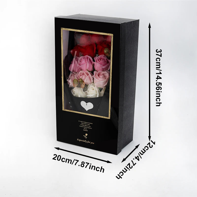 HandMade Rose Flowers Gift Bouquet Gift Box