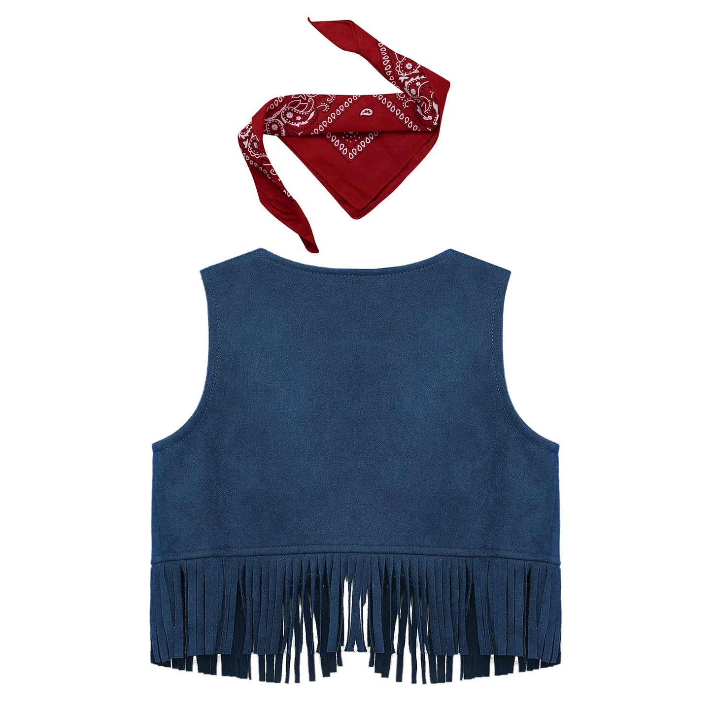 Baby Girls/Boys Western Cowboy Costume Suede Tassels Vest (Age Newborn-5 YRS)