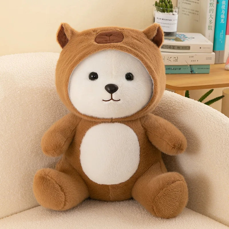 Transforming Animal Costume Teddy Bear Plush | Panda, Red Hood, Blue & Pink Creatures - 50cm Capybara Bear