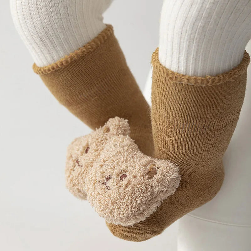Baby Cotton Thick Bear Non-Slip Socks