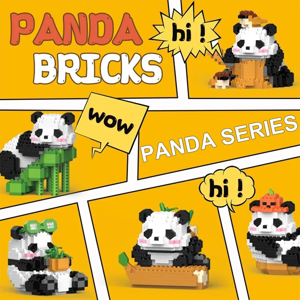 Panda Building Blocks Set DIY Tou