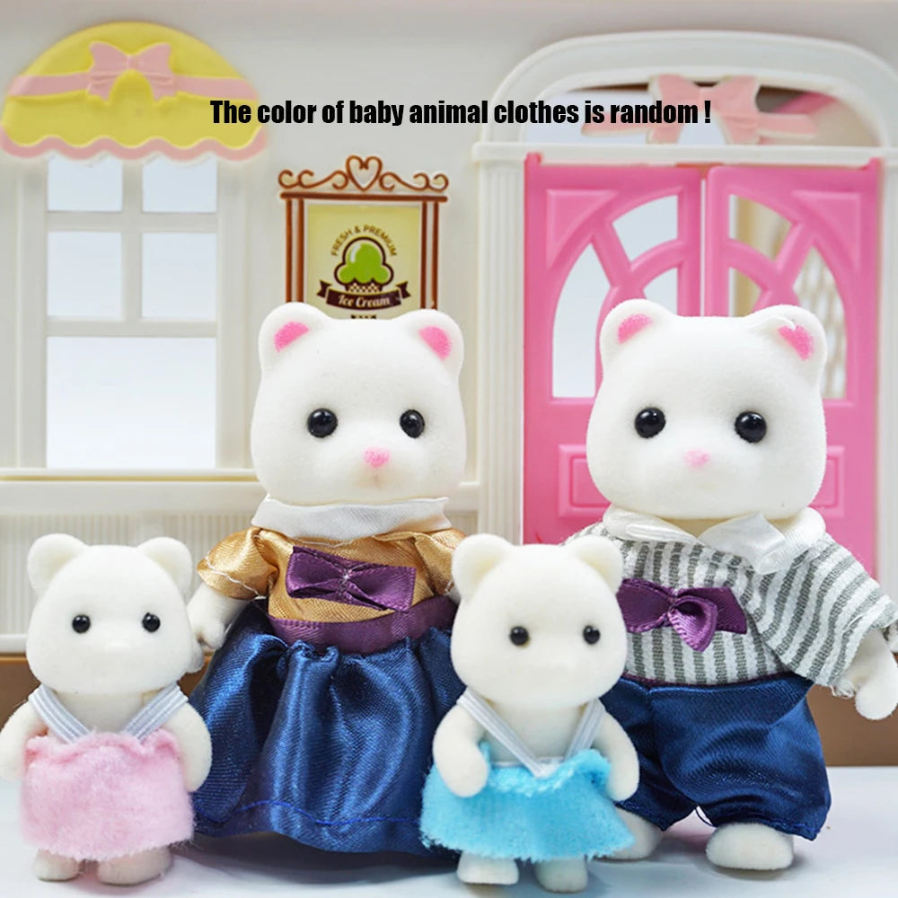 Bunny Familyes Forest Animal 1:12 Scale Dollhouse Miniatures