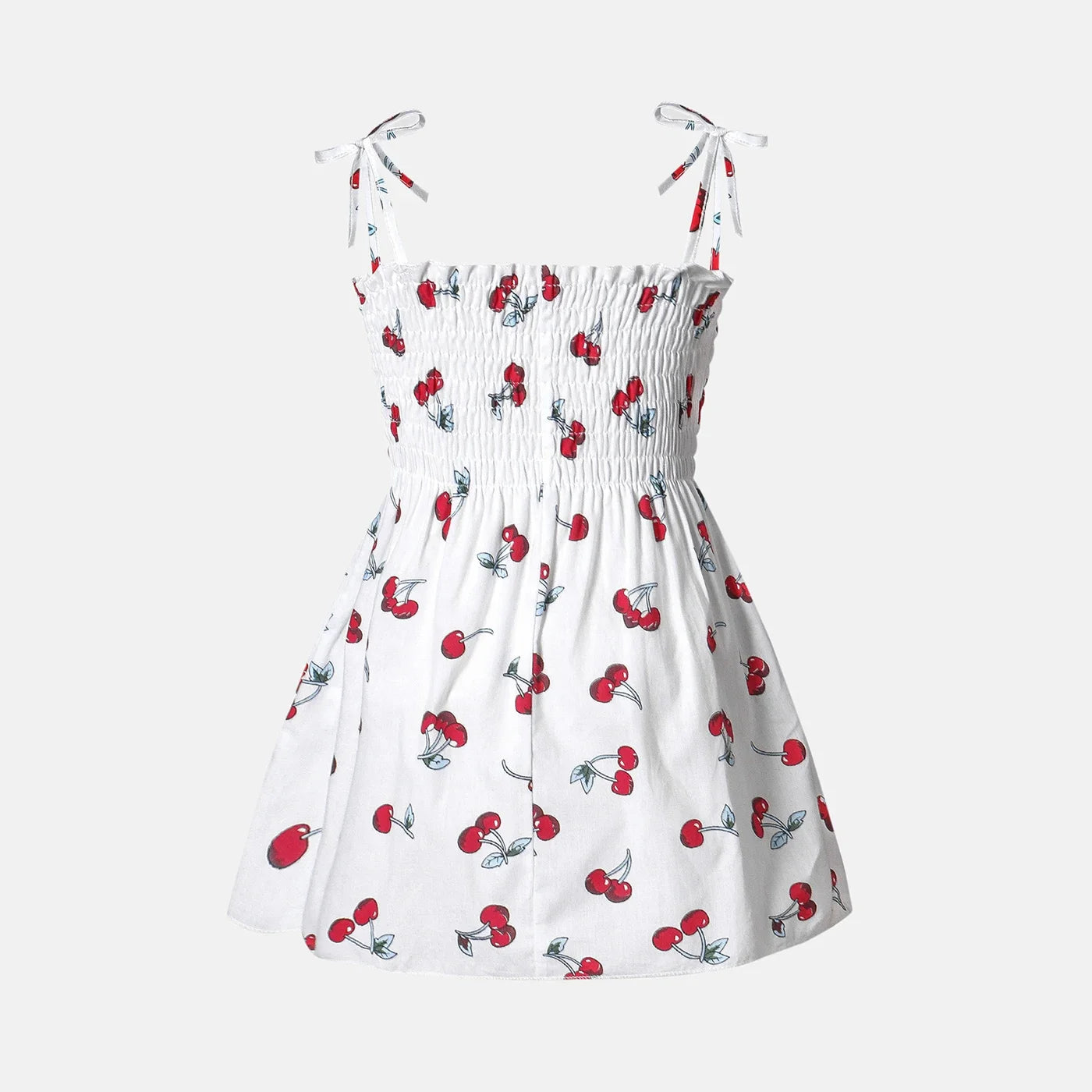 Baby Girls Cotton Cherry Print Strappy Dress (Age 3M-24M)