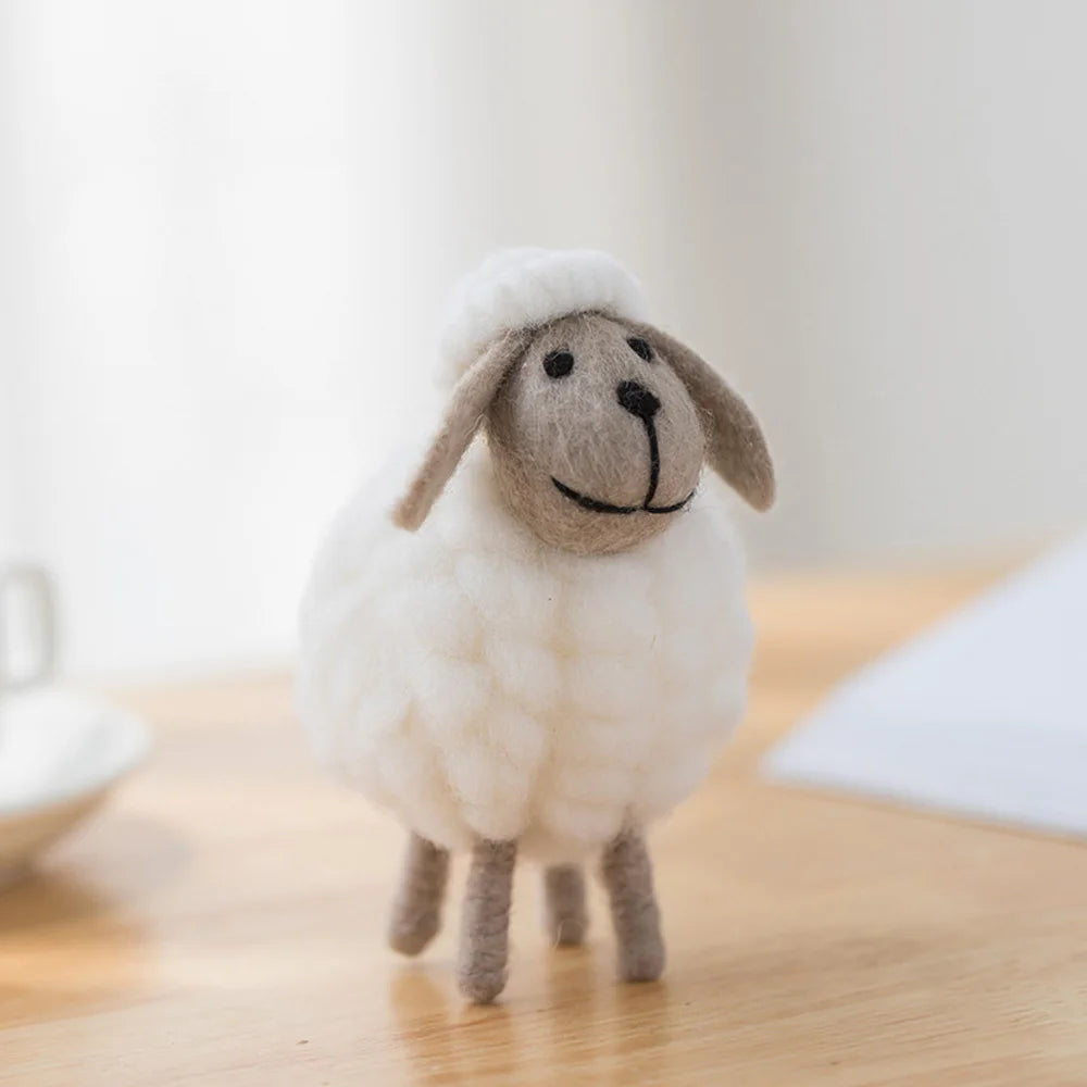 Plush Mini Felt Sheep Stuffed Toy 11-16cm