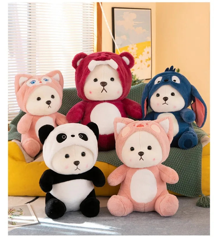 Transforming Animal Costume Teddy Bear Plush | Panda, Red Hood, Blue & Pink Creatures - 50cm