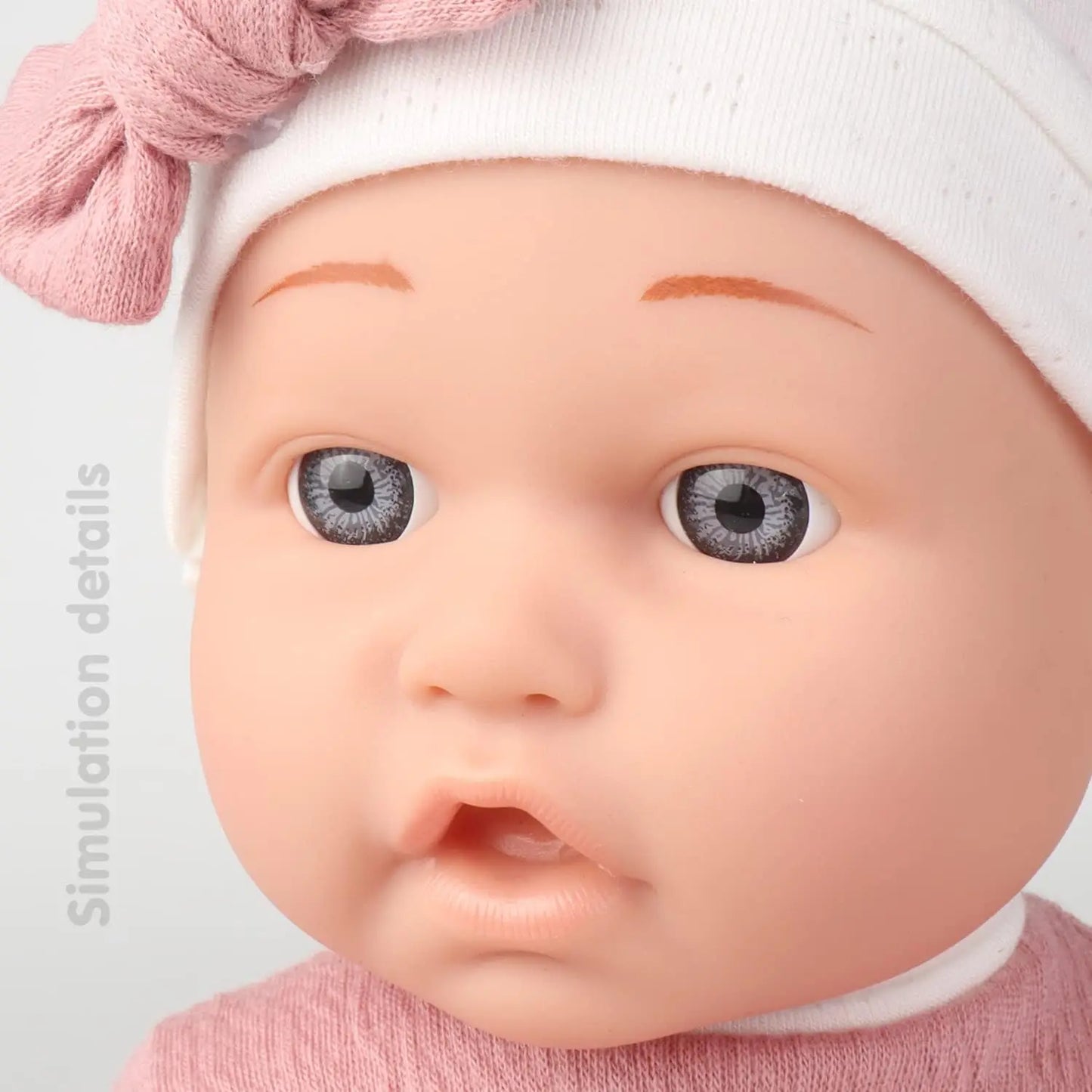 Reborn Baby Doll in Gift Box with Accessories Pink Pacifier - 12''/30cm