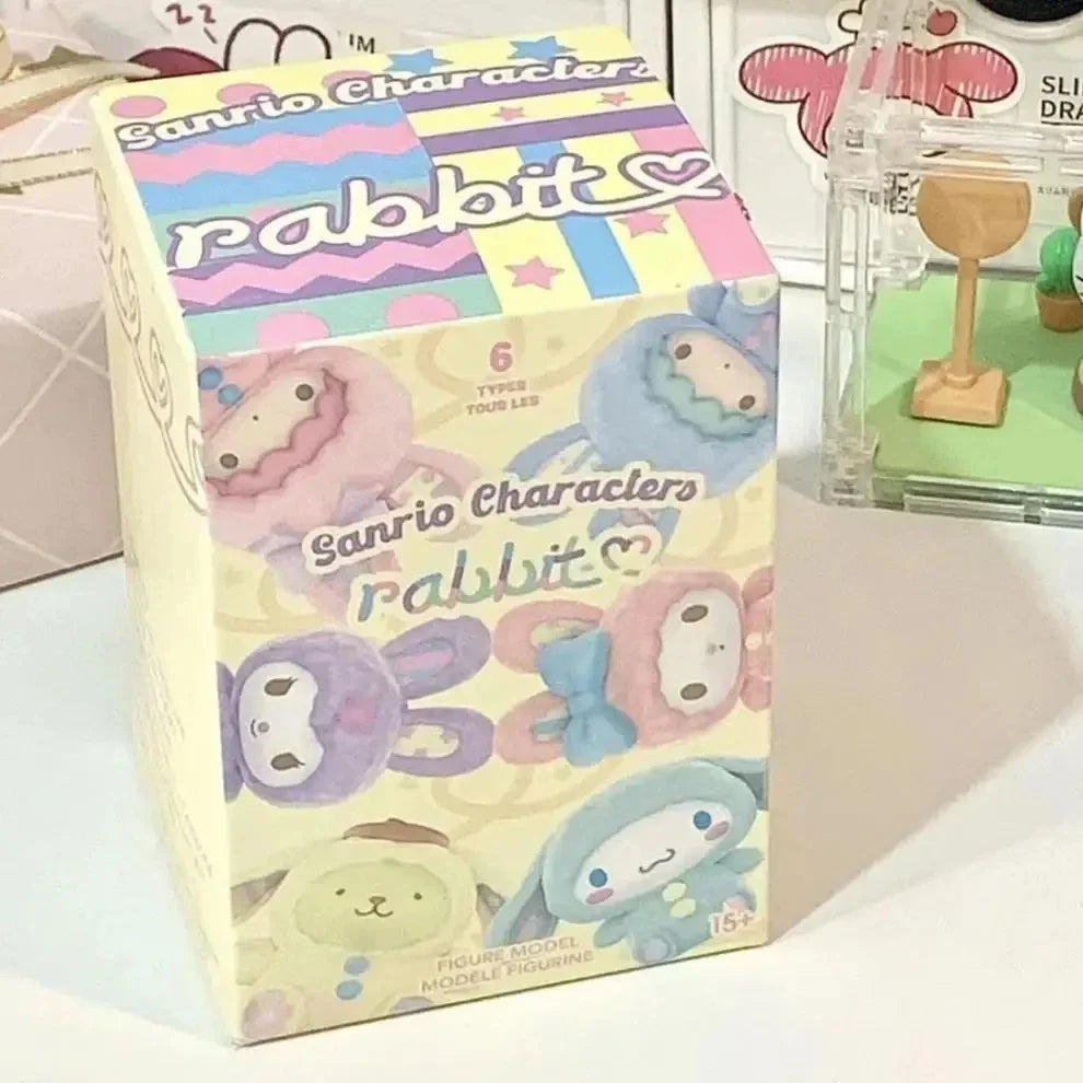 Sanrio Characters Fluffy Rabbit Blind Box Series Figure Model