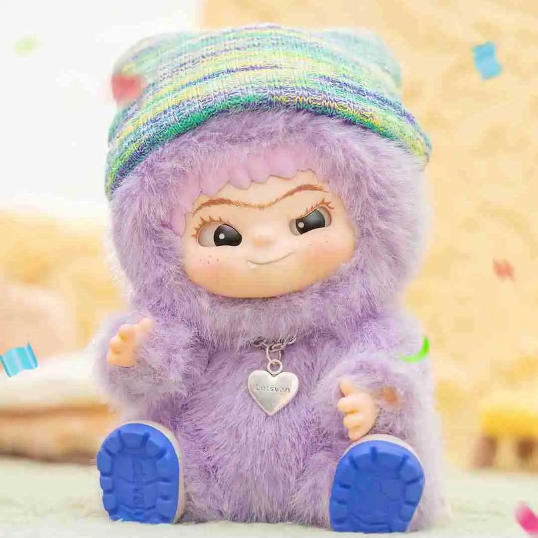 WAKUKU Fuzzy Trendy Fun Party Series Plush Blind Box Figure Crimson Red
