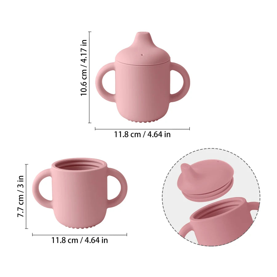 Baby Feeding Silicone Drinking Sippy Cups