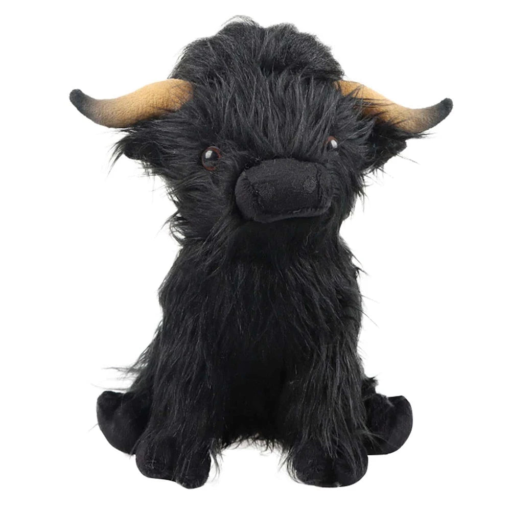 Plush Highland Cow Stuffed Toy - 27cm Black 27cm