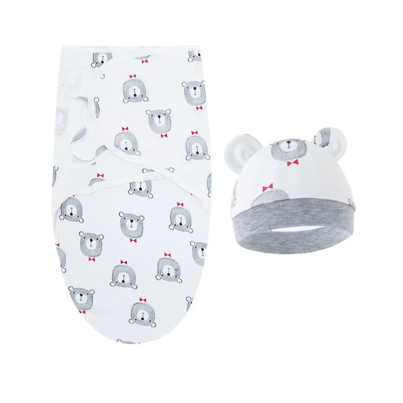 Cotton Swaddle Printed Baby Blanket Bear