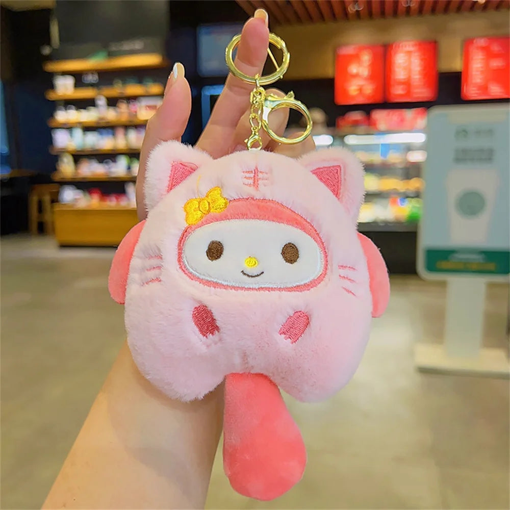 Plush Sanrio Kuromi Stuffed Keychain Toy - 14cm Melody