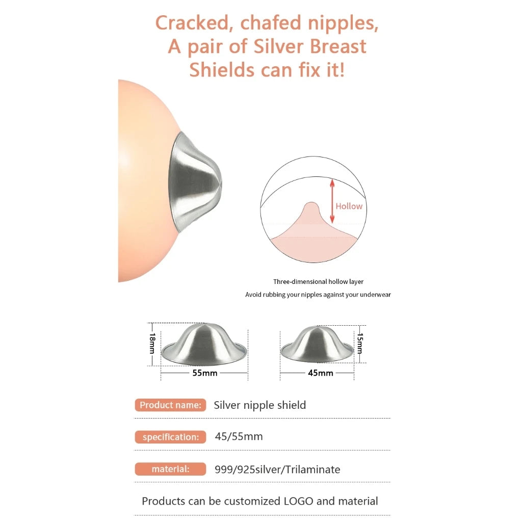 The Silver Nursing Cups Shields Breast Feeding