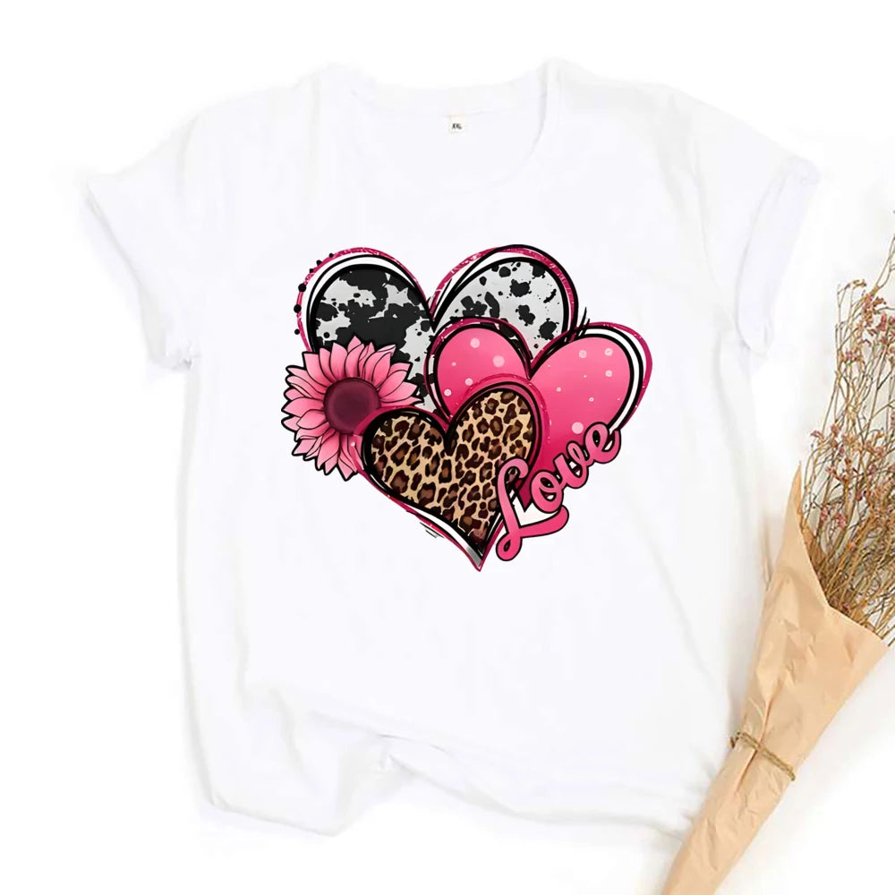 Mother & Daughter Love Heart Matching T-Shirts (Mommy & Me)