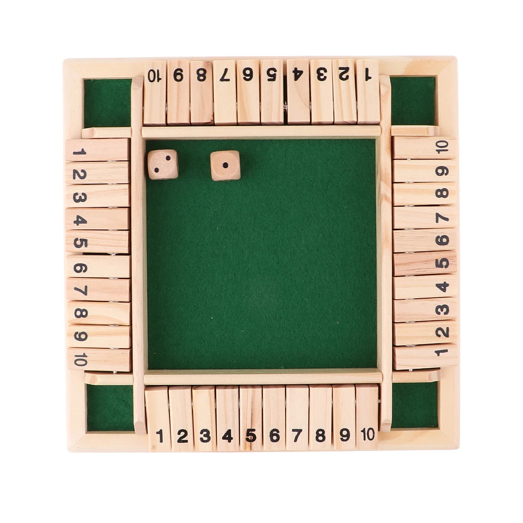 Shut The Box Deluxe Dice Board Box Game