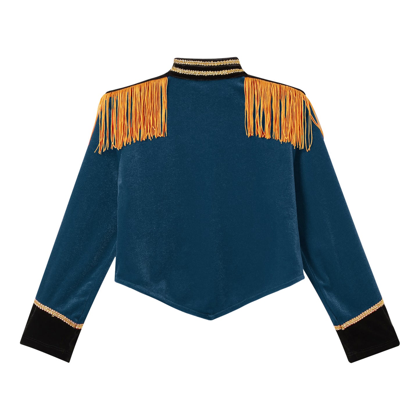 Kids Circus Ringmaster Costume Long Sleeve Fringe Tassel Jacket (Age 6-14YRS)