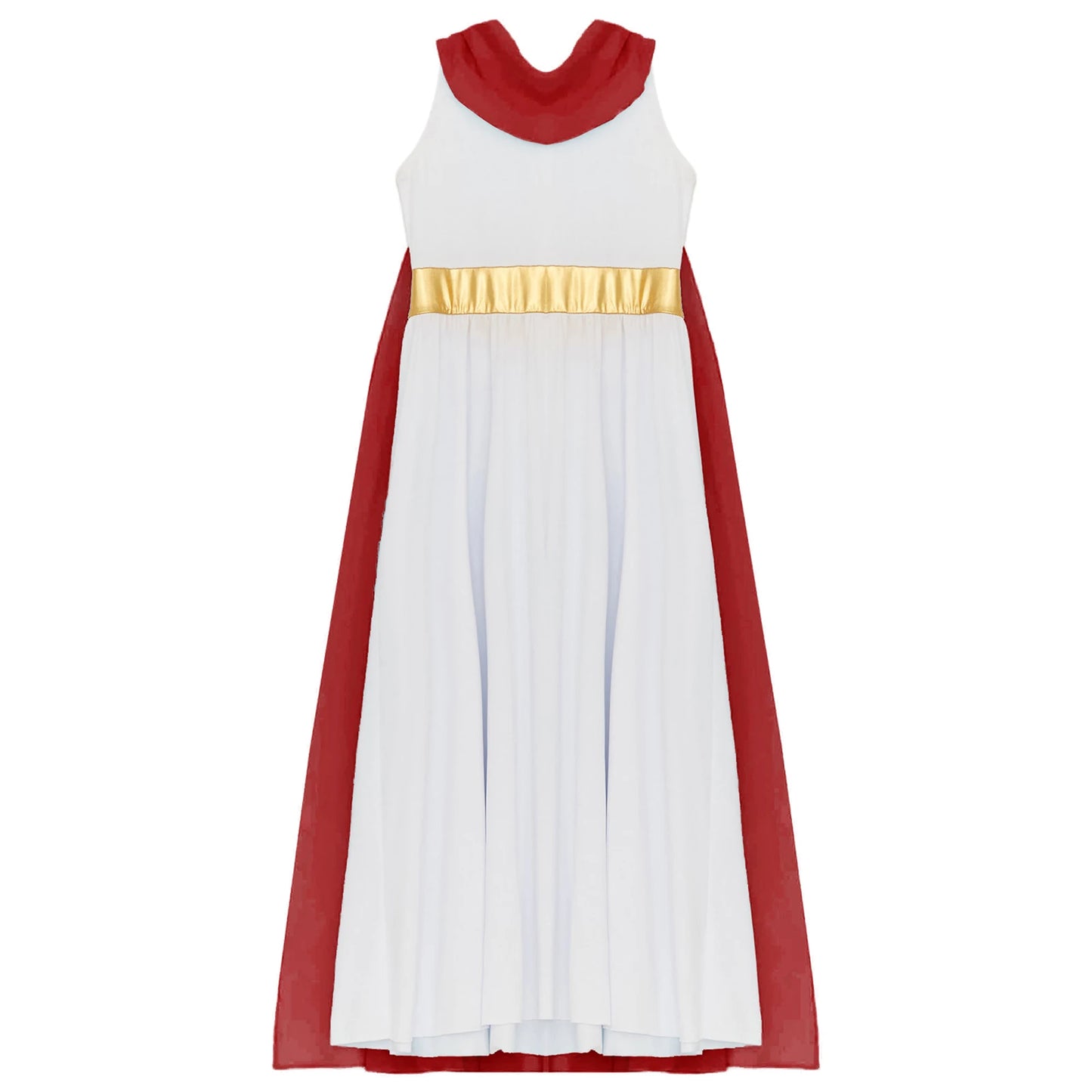 Girls Roman Grecian Athena Split Costume Dress (Age 6-16 YRS)