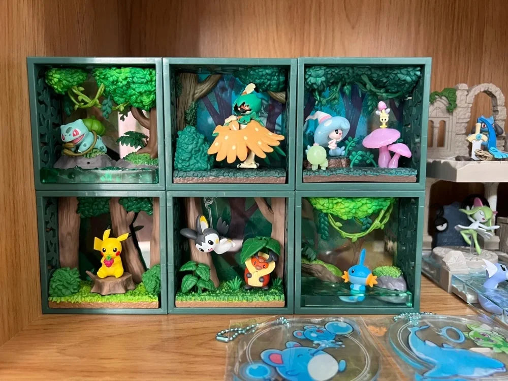 Re-Ment Pokémon Frame Deep Woods Mini Figure Blind Box – Forest Scene Collectibles | 6 Styles